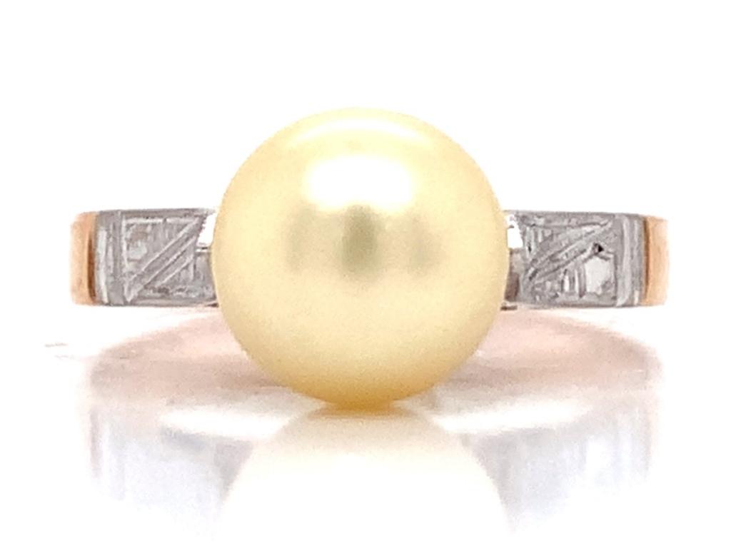 3810644 9ct rose pearl solitaire ring