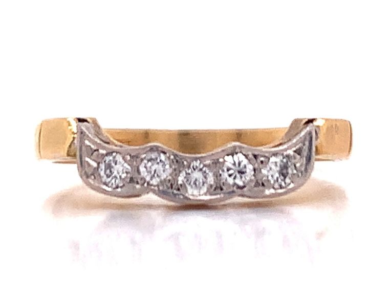 3810646 18ct five diamond curved eternity ring tdw 0