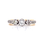 Load image into Gallery viewer, 18ct/Platinum Three Diamond Ring TDW 0.40ct
