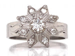 Load image into Gallery viewer, Platinum Diamond Cluster Ring TDW 0.30ct
