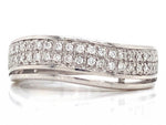 Load image into Gallery viewer, 9ct White Gold Diamond Wave Ring
