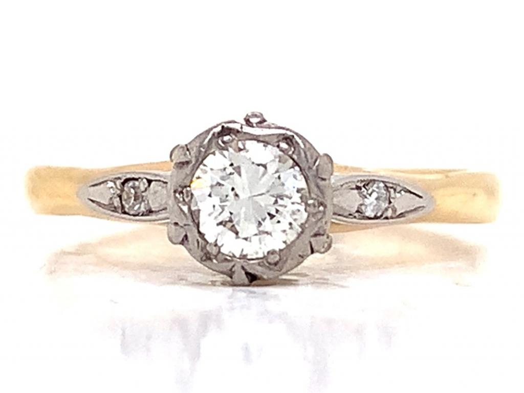 3810743 18ct diamond illusion solitaire ring tdw 0