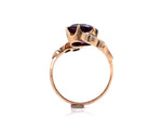 Load image into Gallery viewer, 14ct Purple Synthetic Stone CZ Dress Ring
