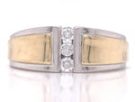 Load image into Gallery viewer, 10ct Two Tone Three Diamond Ring TDW 0.21ct
