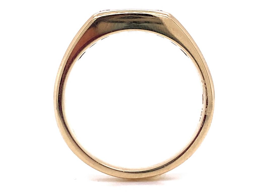 10ct two tone three diamond ring tdw 0