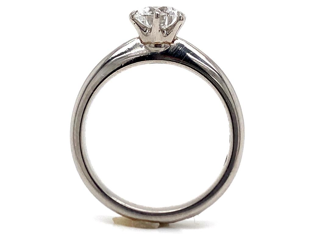 Platinum diamond solitaire ring tdw 0