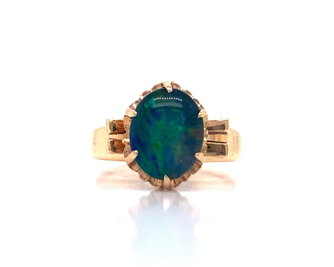 9ct Triplet Opal Deco Ring