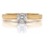 Load image into Gallery viewer, 18ct/Platinum Diamond Sapphire Solitaire Ring TDW 0.30ct
