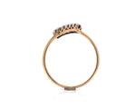 Load image into Gallery viewer, 9ct Sapphire Diamond V Shape Ring

