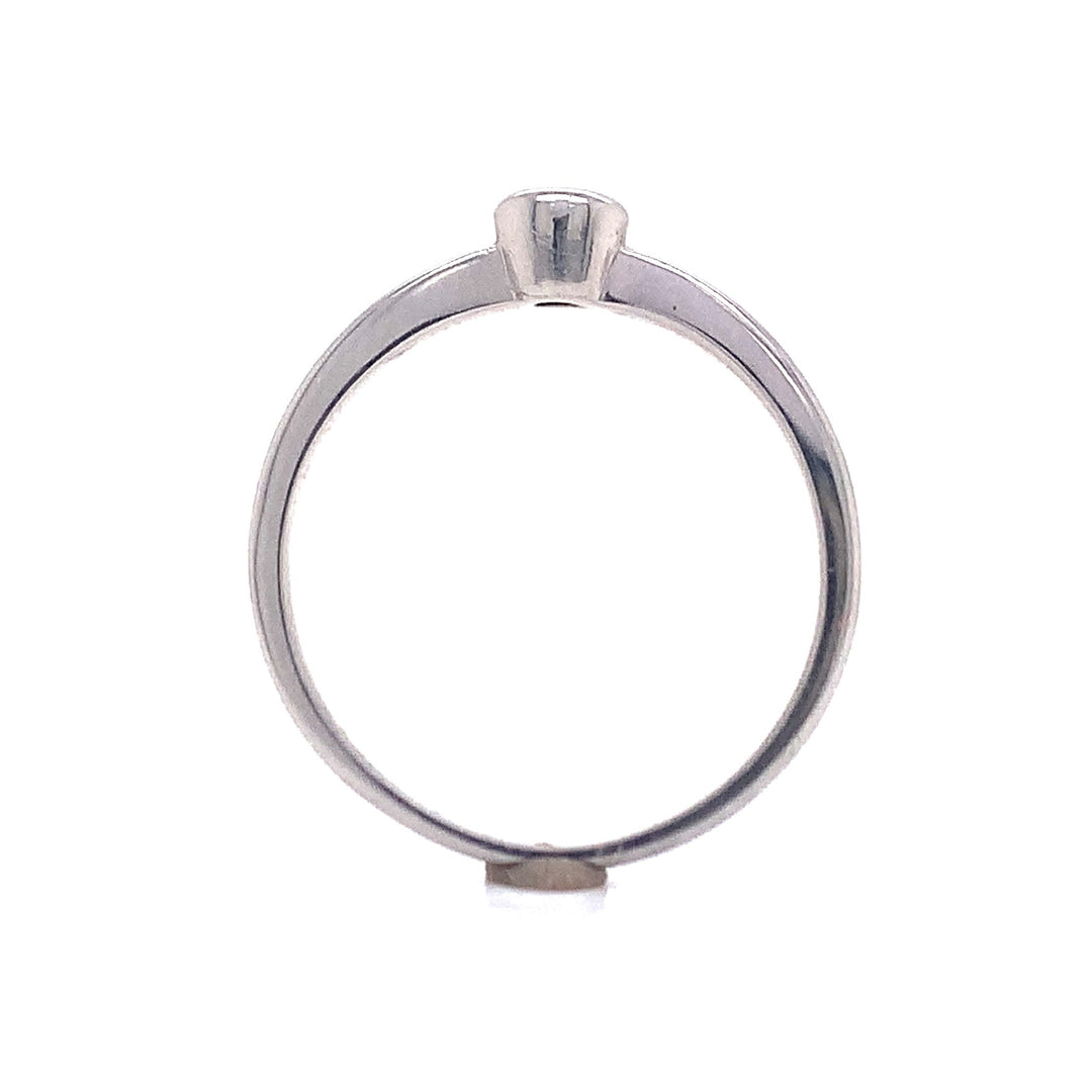9ct White Gold Diamond Solitaire Ring