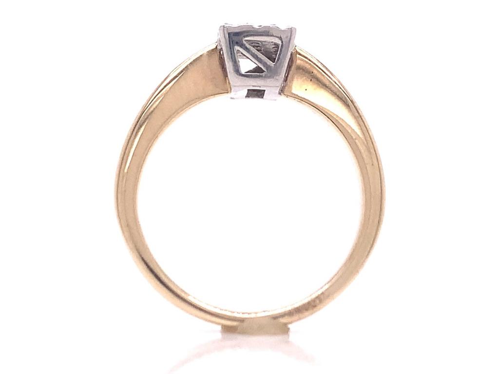 18ct Diamond Rectangle Pave Ring TDW 0.23ct