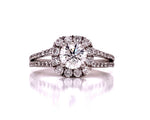 Load image into Gallery viewer, 18ct White Gold Diamond Halo Ring TDW 0.81ct
