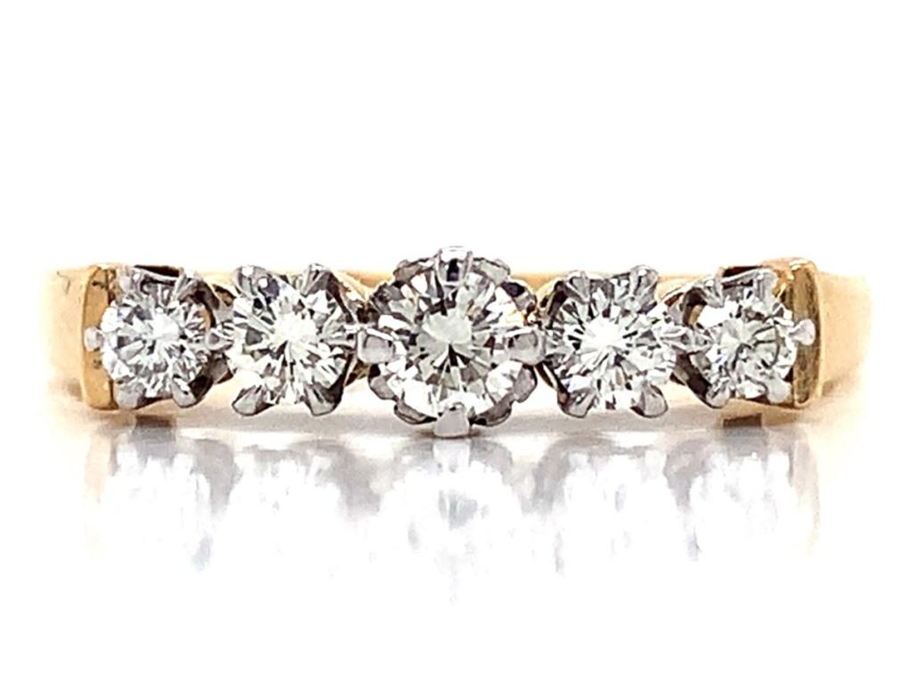 3811027 18ct 5 diamond ring tdw 1