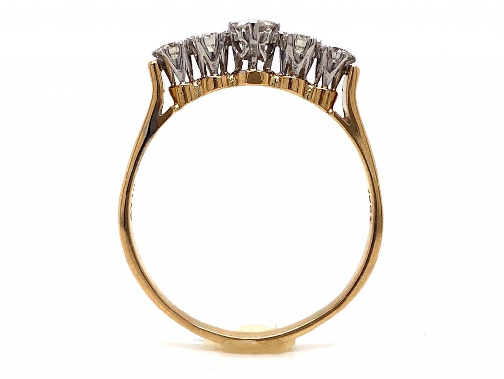 18ct five diamond ring tdw 0