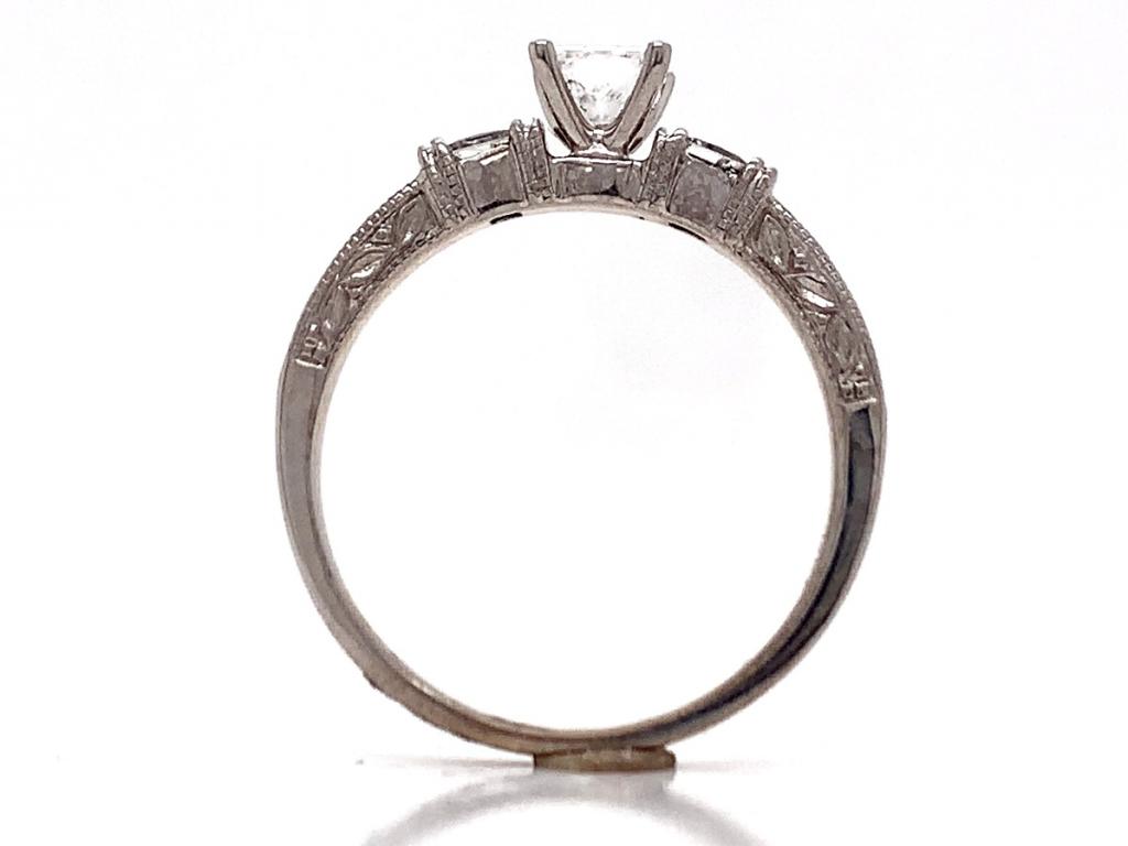 14ct White Gold Princess Cut Diamond Solitaire Ring TDW 0.55ct
