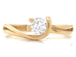 Load image into Gallery viewer, 18ct Diamond Solitaire Twist Ring TDW 0.20ct
