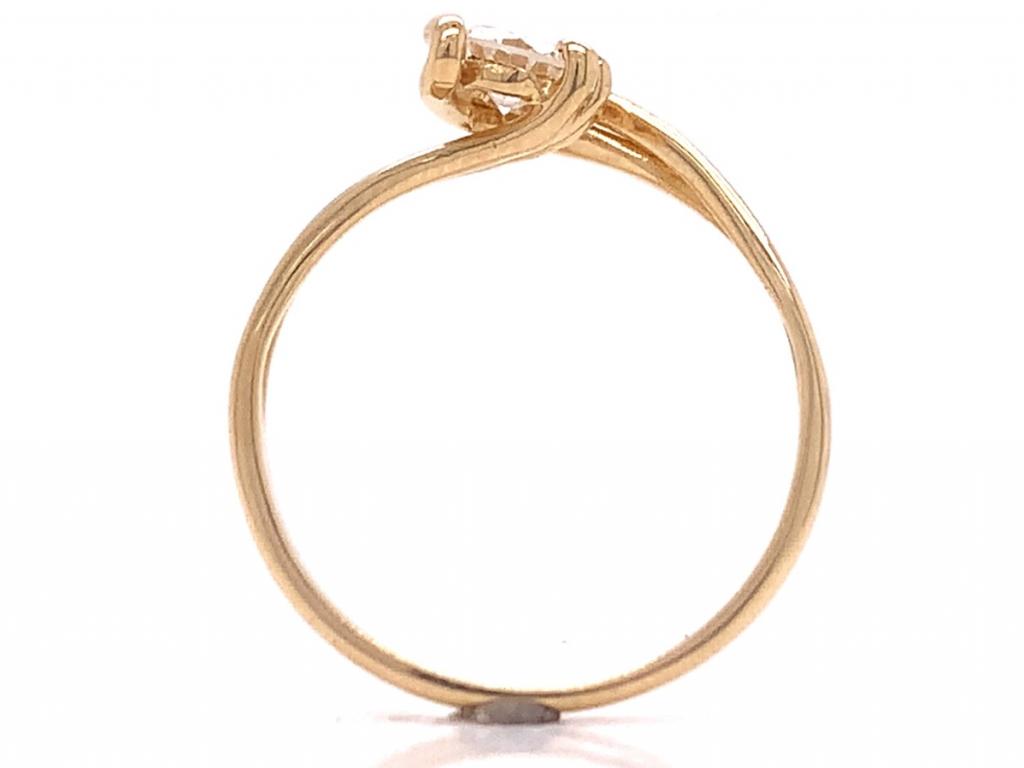 18ct diamond solitaire twist ring tdw 0