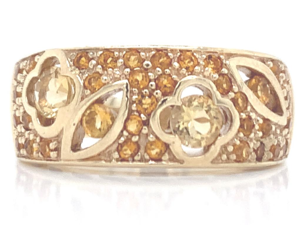 3811118 9ct citrine pave ring