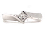 Load image into Gallery viewer, 10ct White Gold Diamond Solitaire Ring TDW 0.26ct
