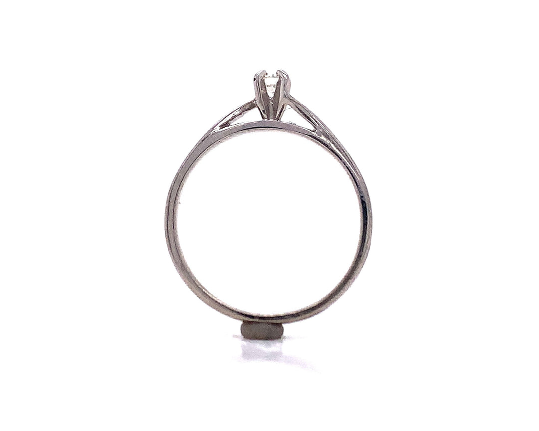 9ct White Gold Diamond Solitaire Ring