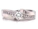 Load image into Gallery viewer, 18ct White Gold Diamond Solitaire Ring TDW 0.53ct
