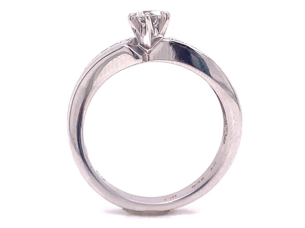 18ct White Gold Diamond Solitaire Ring TDW 0.53ct