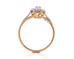 Load image into Gallery viewer, 18ct/Platinum Diamond Deco Cluster Ring TDW 0.18ct
