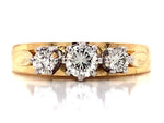 Load image into Gallery viewer, 18ct Three Diamond Ring TDW 0.34ct
