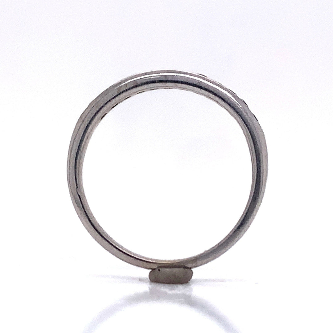 10ct White Gold Diamond Channel Ring