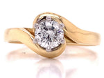 Load image into Gallery viewer, 18ct Diamond Twist Solitaire Ring TDW 0.50ct
