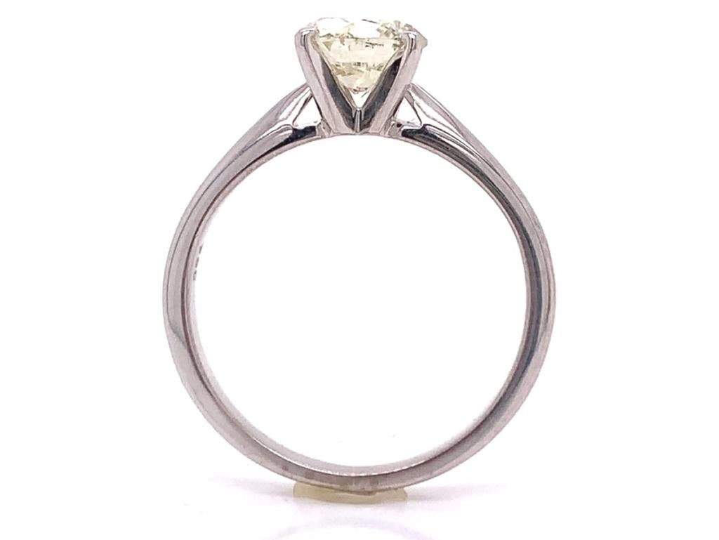 18ct White Gold Diamond Solitaire Ring TDW 1.11ct