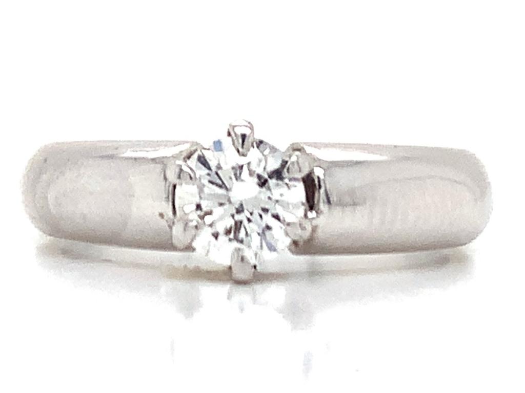 18ct White Gold Diamond Solitaire Ring TDW 0.53ct