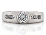 Load image into Gallery viewer, 18ct White Gold Rubover Diamond Ring TDW 0.45ct
