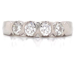 Load image into Gallery viewer, Platinum Four Diamond Ring TDW 0.74ct
