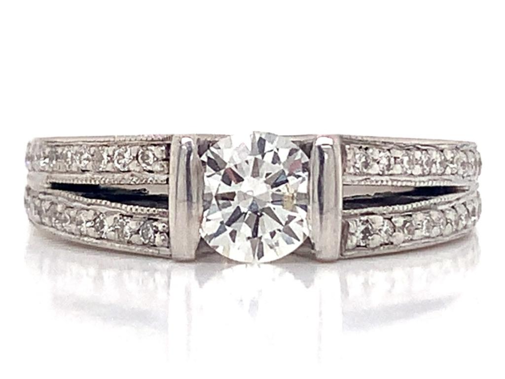 3811390 9ct white gold diamond solitaire ring tdw 0