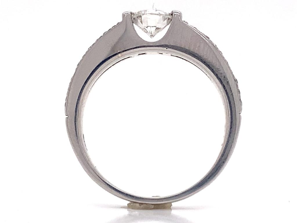 9ct white gold diamond split shoulder ring tdw 0