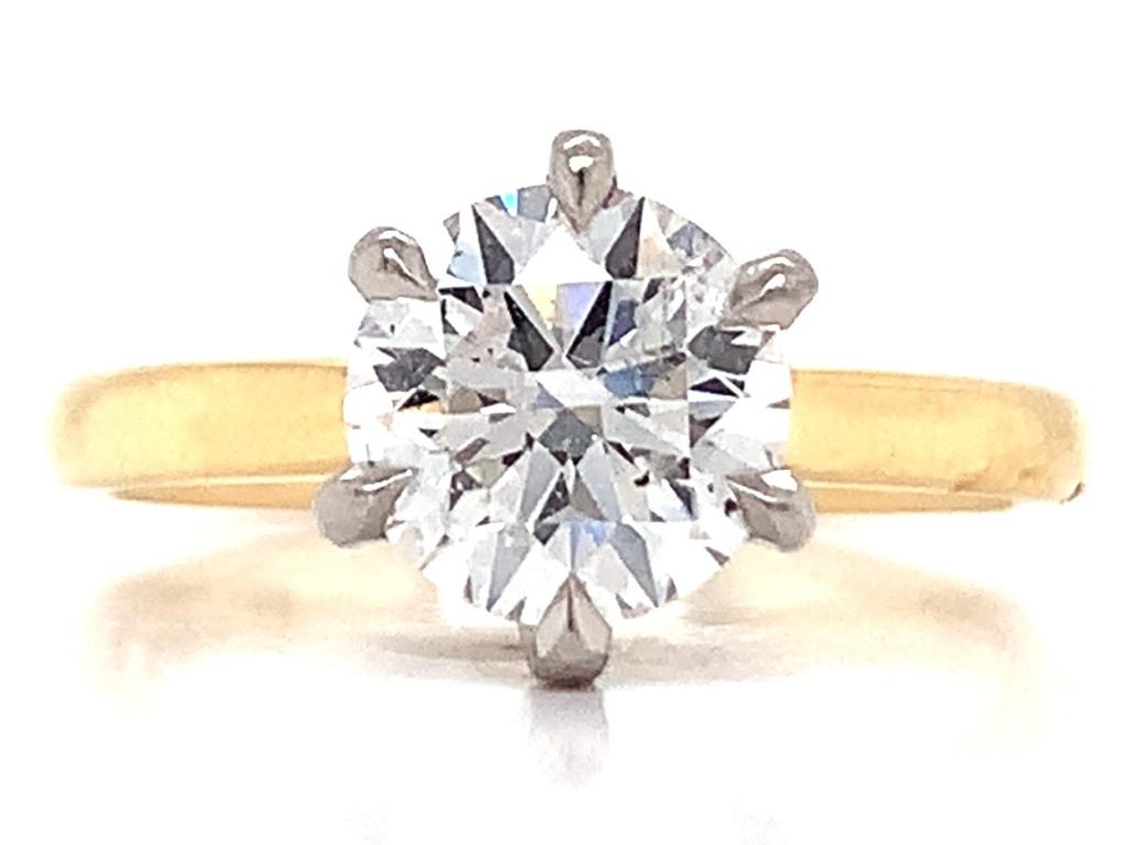 3811424 18ct platinum diamond solitaire ring tdw 1