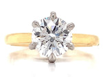 Load image into Gallery viewer, 18ct/ Platinum Diamond Solitaire Ring TDW 1.55ct
