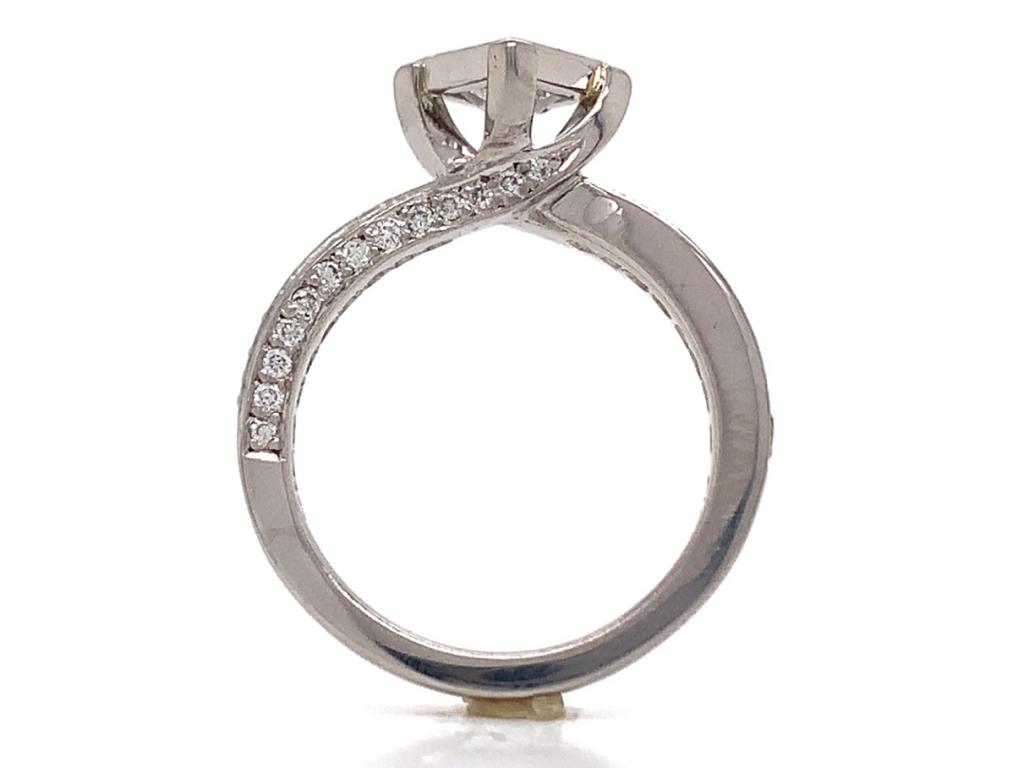 Platinum Princess Diamond Solitaire Ring TDW 0.74ct