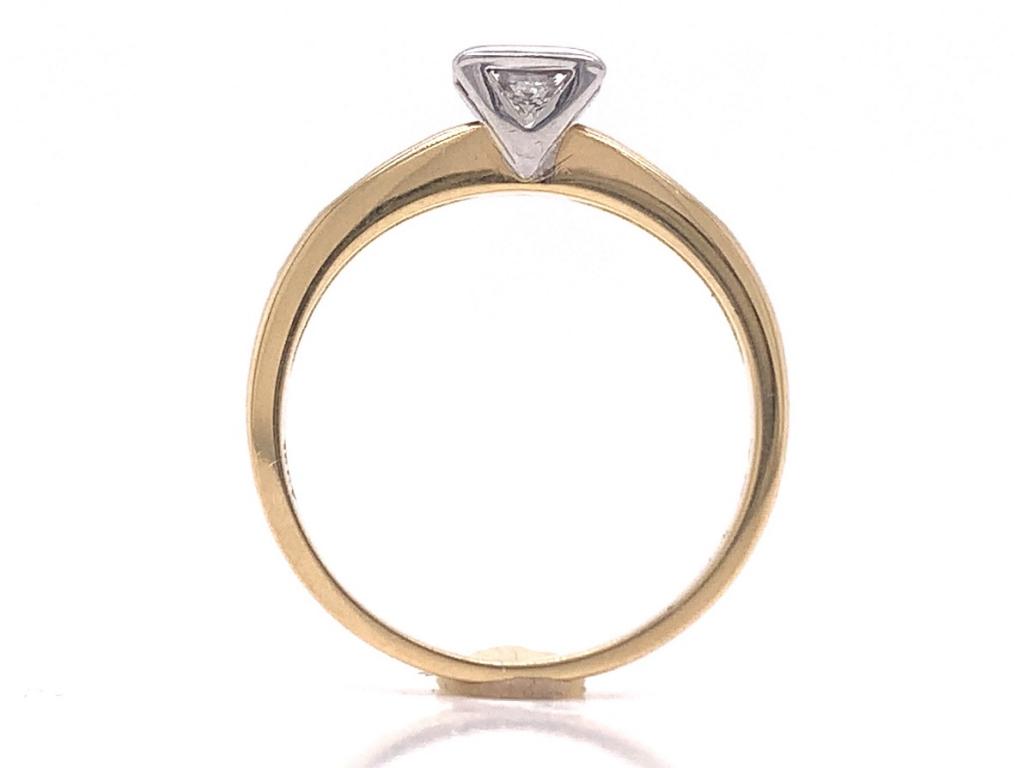 18ct princess cut diamond solitaire ring tdw 0