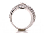 Load image into Gallery viewer, 18ct White Gold Diamond Solitaire Crossover Ring TDW 4.61ct
