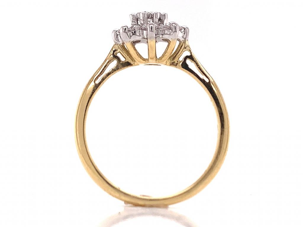 18ct diamond cluster ring tdw 0