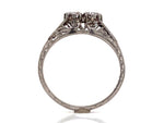 Load image into Gallery viewer, Platinum Two Diamond Deco Ring TDW 0.34ct
