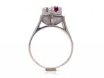 Load image into Gallery viewer, 18ct White Gold Ruby Diamond Ring TDW 0.10ct

