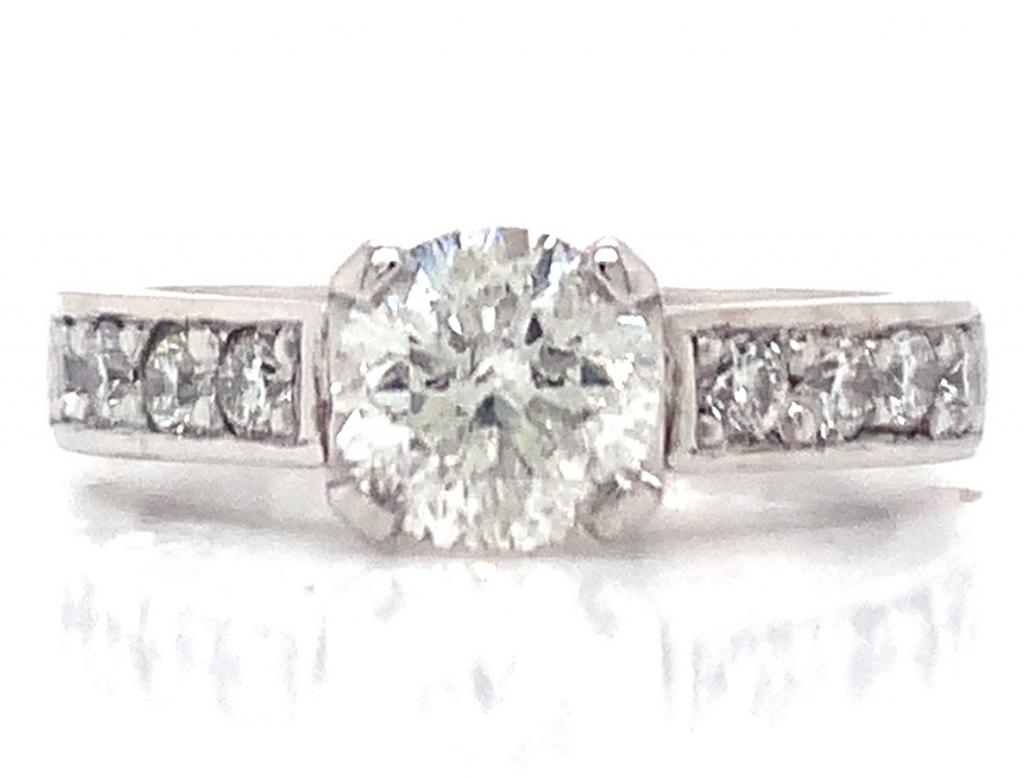 18ct White Gold Diamond Solitaire ring TDW 1.49ct