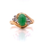 Load image into Gallery viewer, 14ct Jadite Diamond Ring
