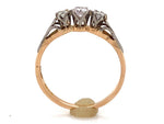 Load image into Gallery viewer, 18ct Rose/Platinum Three Diamond Ring TDW 0.27ct
