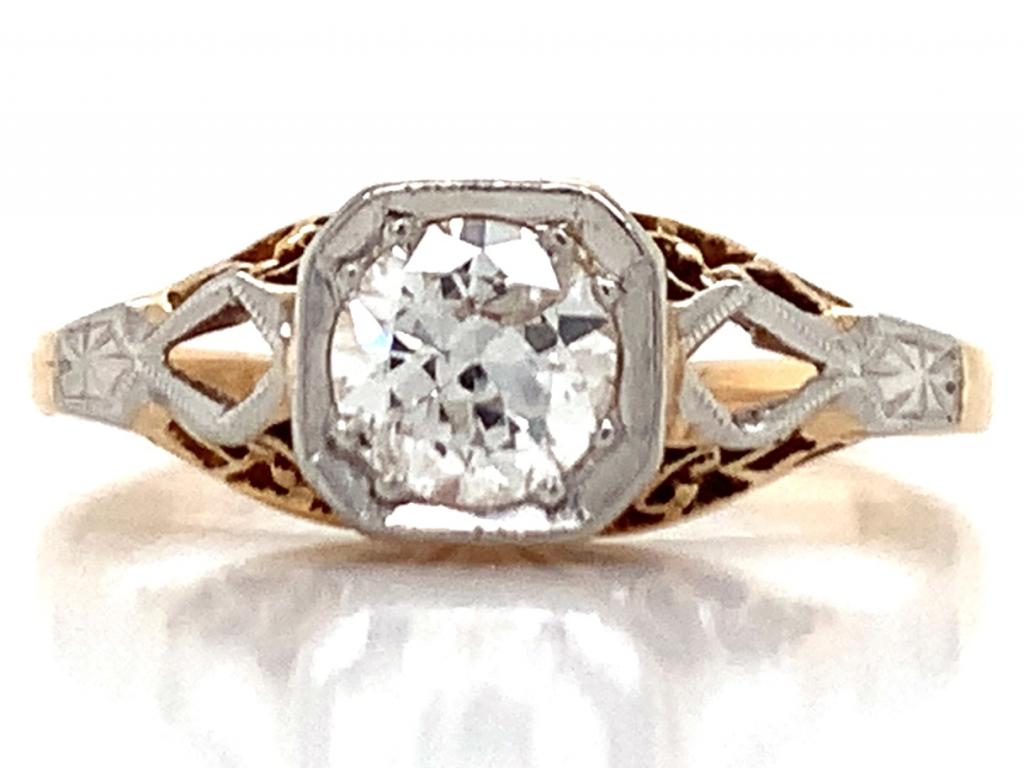 3811739 18ct platinum diamond solitaire ring tdw 0