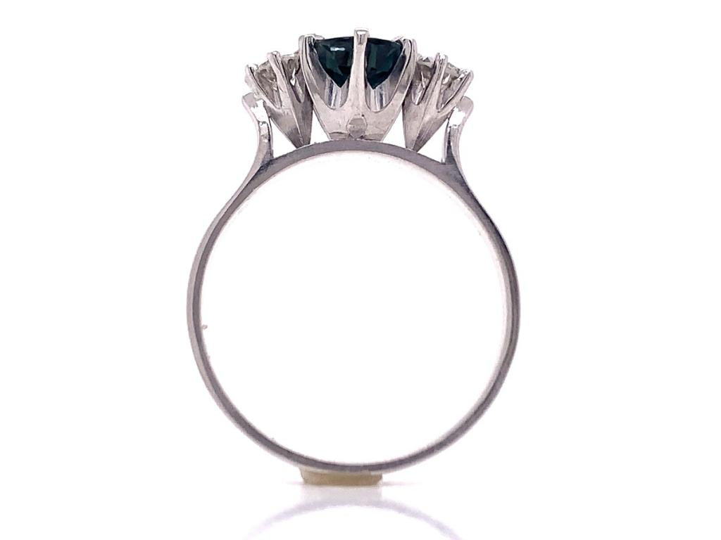 18ct white gold sapphire diamond ring tdw 0