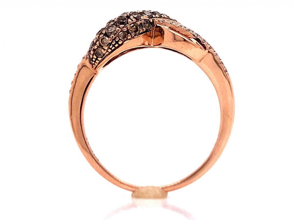 14ct rose gold champagne diamond ring tdw 0